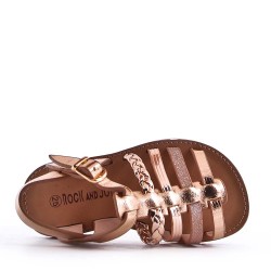 Sandale fille en simili cuir