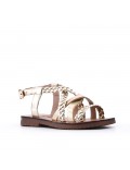 Girl's faux leather sandal