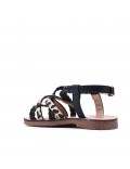 Girl's faux leather sandal