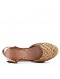 Sandal in mixed materials for women