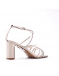 Faux leather heeled sandal