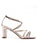 Faux leather heeled sandal