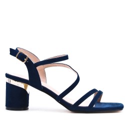 Faux leather heeled sandal