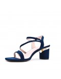 Faux leather heeled sandal