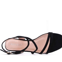 Faux leather heeled sandal