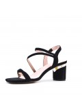 Faux leather heeled sandal