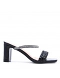 Faux leather heeled sandal