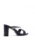 Faux leather heeled sandal