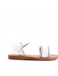 Girl's faux leather sandal