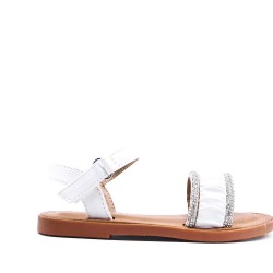 Sandale fille en simili cuir