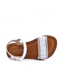 Sandale fille en simili cuir