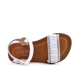 Sandale fille en simili cuir