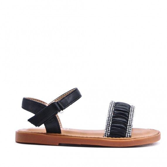 Girl's faux leather sandal