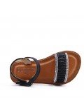 Girl's faux leather sandal