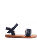 Girl's faux leather sandal