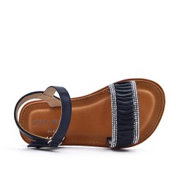 Sandale fille en simili cuir