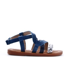 Girl's faux leather sandal