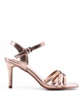 Faux leather heeled sandal