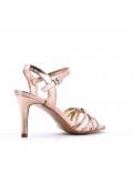 Faux leather heeled sandal