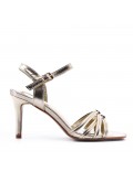 Faux leather heeled sandal