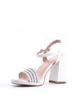 Faux leather heeled sandal