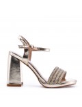 Faux leather heeled sandal