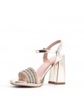 Faux leather heeled sandal