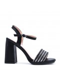 Faux leather heeled sandal