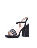 Faux leather heeled sandal