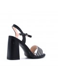 Faux leather heeled sandal