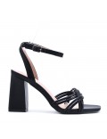 Faux leather heeled sandal