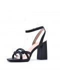 Faux leather heeled sandal