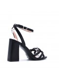 Faux leather heeled sandal