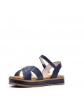 Women's faux leather wedge sandal