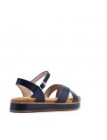 Women's faux leather wedge sandal