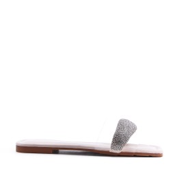 Women's flip flops in imitation leather
