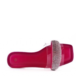 Women's flip flops in imitation leather