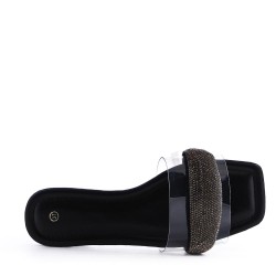 Women's flip flops in imitation leather