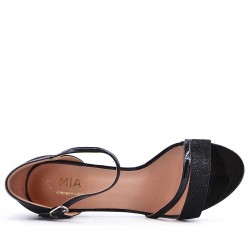 Faux leather heeled sandal