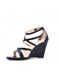 Faux leather heeled sandal