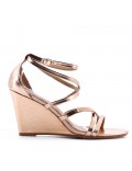 Faux leather heeled sandal