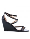 Faux leather heeled sandal