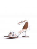 Faux leather heeled sandal