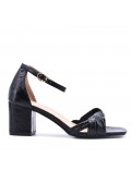 Faux leather heeled sandal