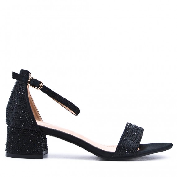 Faux leather heeled sandal