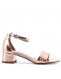 Faux leather heeled sandal