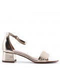 Faux leather heeled sandal