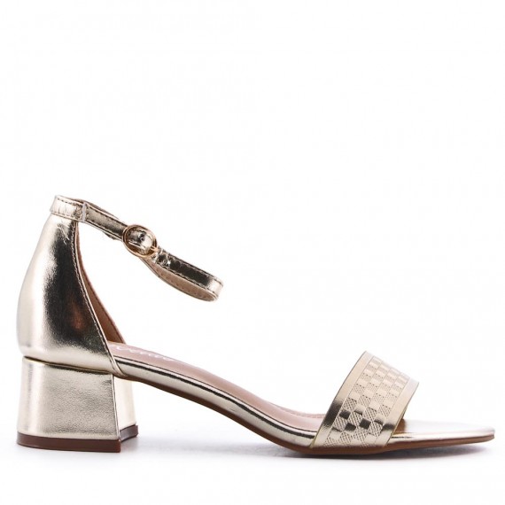 Faux leather heeled sandal