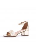 Faux leather heeled sandal