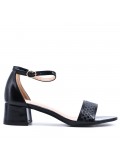 Faux leather heeled sandal